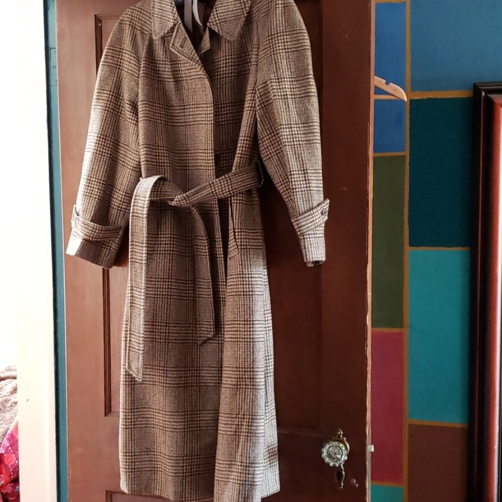 Plaid winter coat